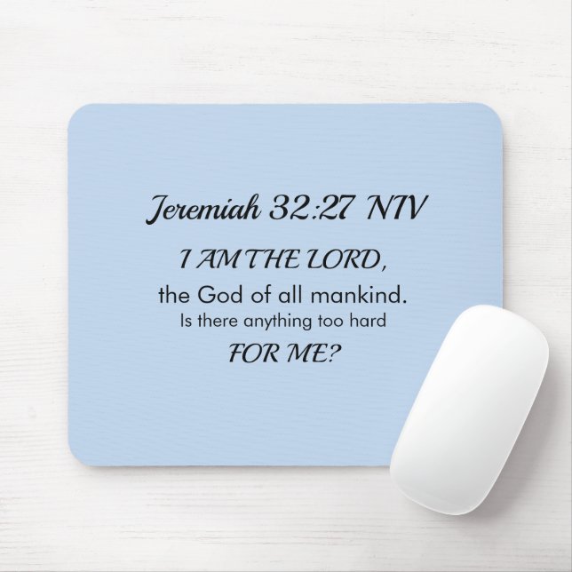 Light Blue Inspirational Bible Verse Power of God Musmatta (Med mus)