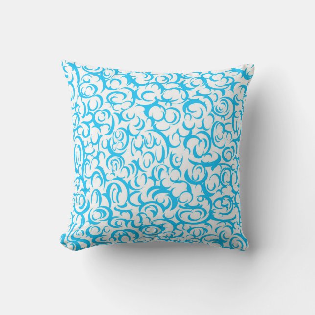 Light Blue Kurvor Kudde (Framsida)