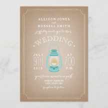 Light Blue Lantern Cardstock Inspired Camp Bröllop