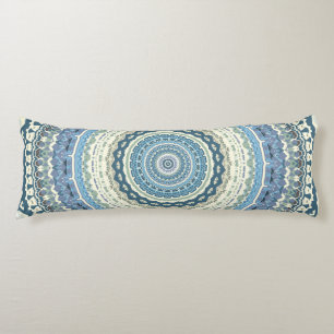 Light Blue Lavender Mandala Kroppskudde
