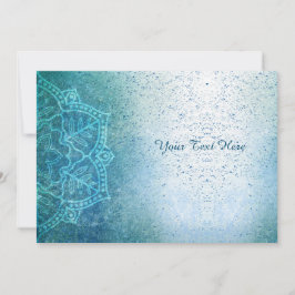Light Blue Mandala Zen Card Inbjudningar