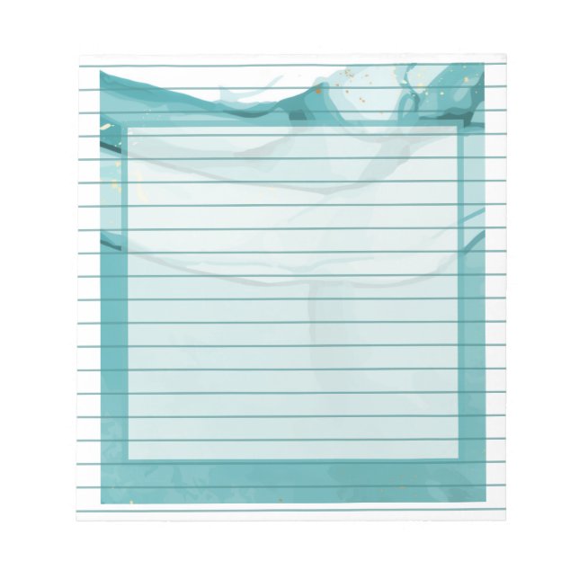 Light Blue Marble Elegant Modern Pattern Anteckningsblock (Framsida)