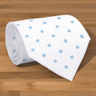 Light Blue Mini Polka Dot Mönster på White Slips