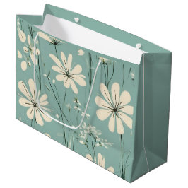 Light Blue Modern Groovy Daisy Flowers