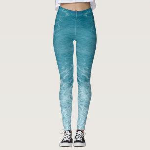 Light Blue Music Ocean Vinkar Inspiron Leggings