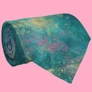Light Blue Navy Rosa Abstrakt Neck Tie Slips