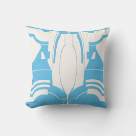 Light Blue on White Classic Mediterranean Motif Kudde