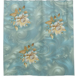 Light Blue-Palette på Bronze Guld Barogue design