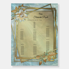 Light Blue-Palette på Bronze Guld Barogue design