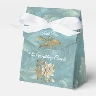 Light Blue-Palette på Bronze Guld Barogue design Presentaskar