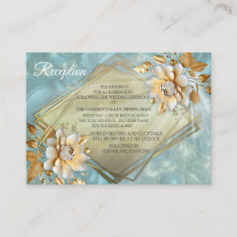 Light Blue-Palette på Bronze Guld Barogue design Tilläggskort