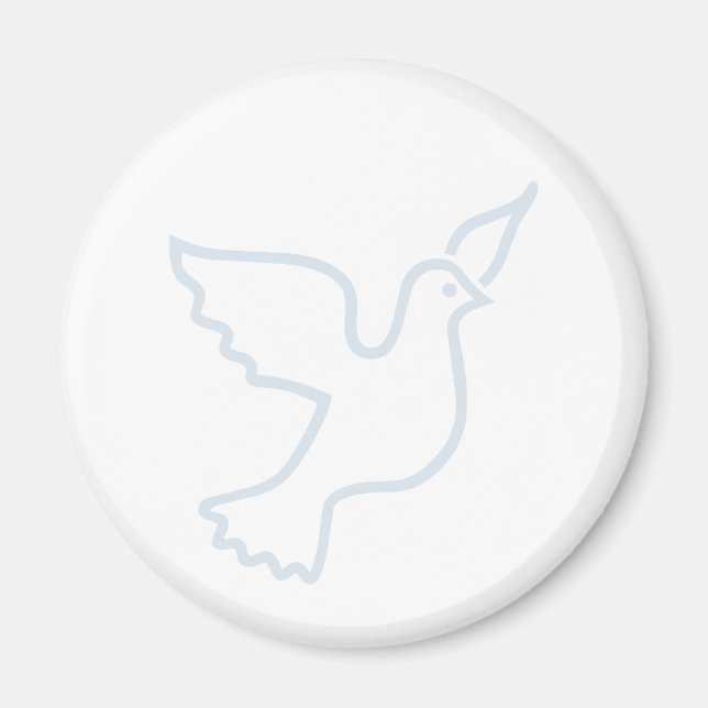 Light Blue Peace Dove Magnet (Framsidan)