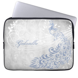 Light Blue Peacock Personlig Laptop sleeve