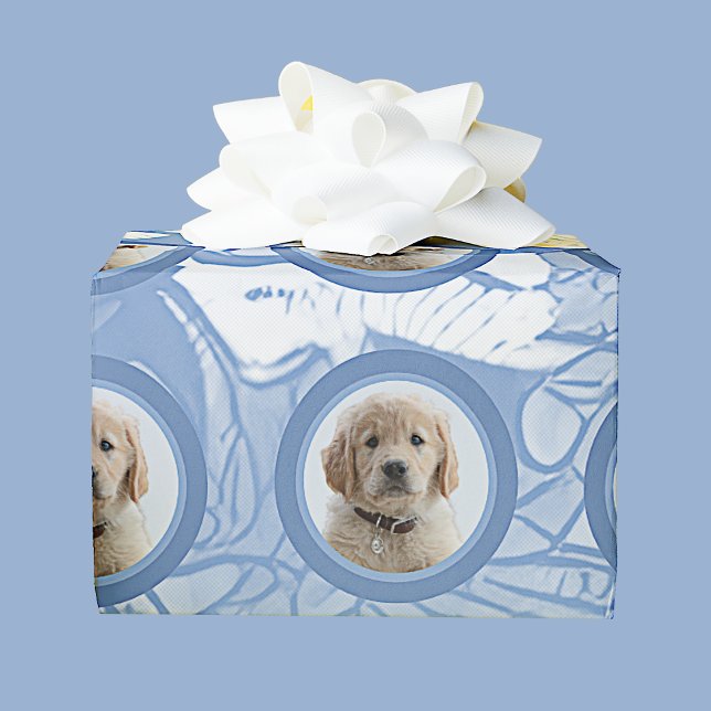 Light Blue Photo Pet Mamma Grandma Hund älskare Gi Presentpapper (Skapare uppladdad)