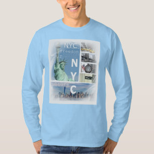 Light Blue Pop Art Nyc New York City Gult Taxi T Shirt