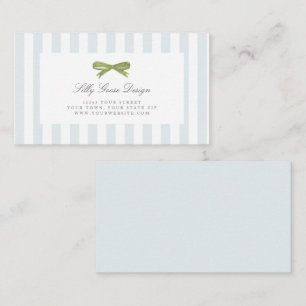 Light Blue Rand med Bow Delicate Affärskort Visitkort