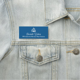 Light Blue Real Estate Company Custom Realtor Namnbricka