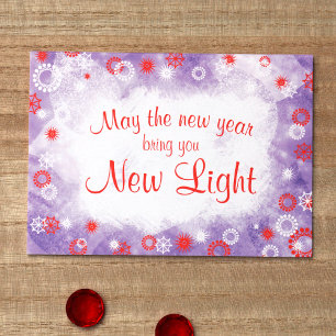 Light Blue, Red Company Helgdag Card Kort