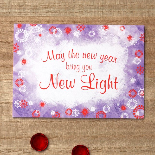 Light Blue, Red Company Helgdag Card Kort (Red Logo Company Holiday Christmas Greeting Cards, Winter Snow Snowflakes, Red Blue Budget Template)