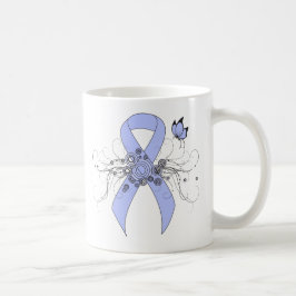 Light Blue Ribbon med Butterfly Kaffemugg