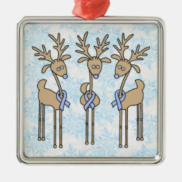 Light Blue Ribbon Reindeer Julgransprydnad Metall