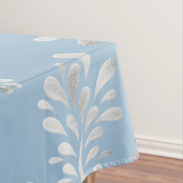 Light Blue & Silver Modern Mönster Tablecloth