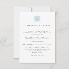 LIGHT BLUE SNOWFLAKE BRÖLLOP SCHEDULE OF EVENTIONS INBJUDNINGAR