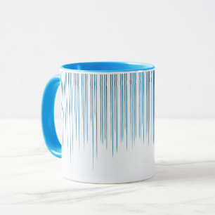 Light Blue Snyggt Rand Mönster Mugg