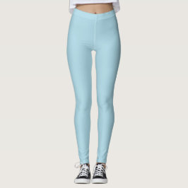 Light Blue Solid Färg Leggings