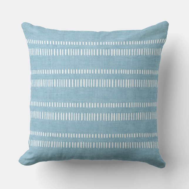 Light Blue Stripe Dekorativ kudde (Framsida)