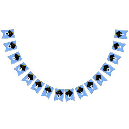 Light Blue Studenten Grattis Party Idea Vimplar