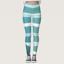 Light Blue Summer Leggins med Violets Leggings