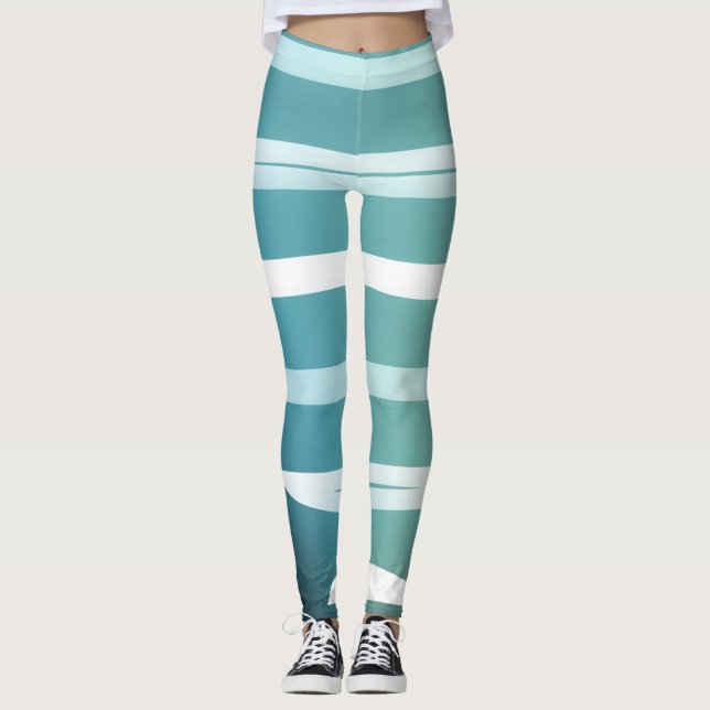 Light Blue Summer Leggins med Violets Leggings (Framsida)