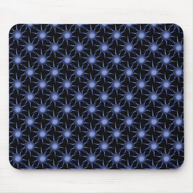 Light Blue Swirling Sol Mousepad Musmatta (Framsidan)