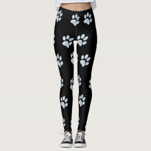 Light Blue Tass avtryck Leggings