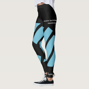 Light Blue Team/Klubb Namn, Fake Kort, Leggings