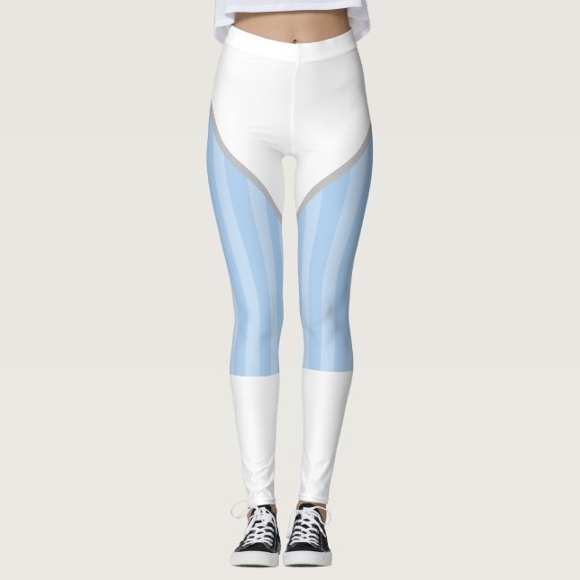 Light Blue Toppen Hero Halloween Costume Leggings (Framsida)