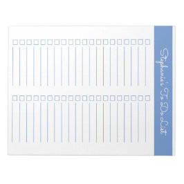 Light Blue Vertical 8.5x11 Two Column Checklist Anteckningsblock