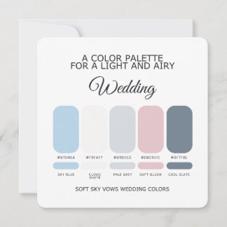 Light Blue Wedding Color Palette Elegant Weddigs Inbjudningar