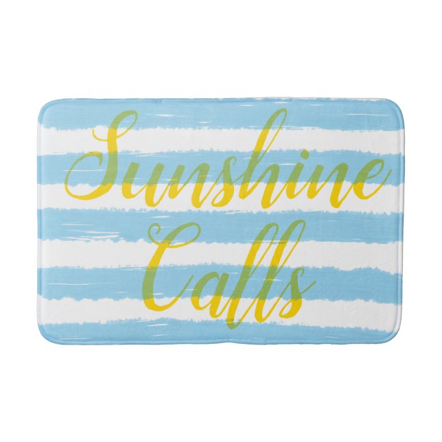 Light Blue White Rand Badrumsmatta (Framsidan)