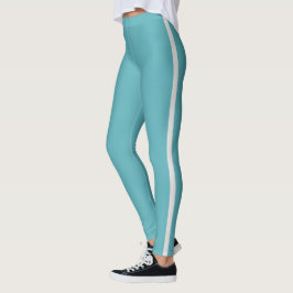 Light Blue White Rand Leggings
