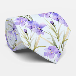 Light Blue Wildblommor Neck Tie Slips