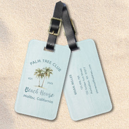 Light Blue Wood Coconut Handflatan Träd Bagagebricka