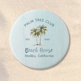 Light Blue Wood Handflatan Träd Modern Beach House Knapp