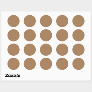 Light Brown #A57C55, Grått Olive Sticker Runt Klistermärke
