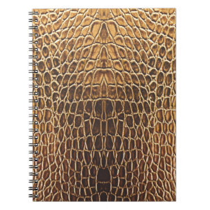 Light Brown Alligator Skin Skriv ut Anteckningsbok