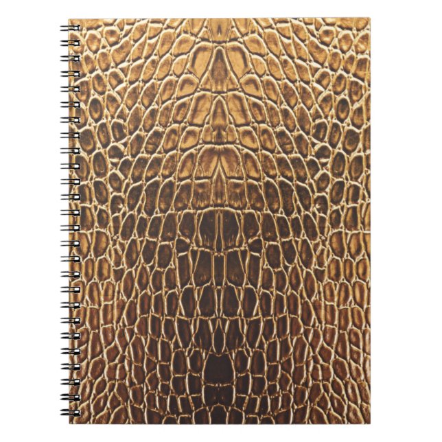 Light Brown Alligator Skin Skriv ut Anteckningsbok (Framsidan)