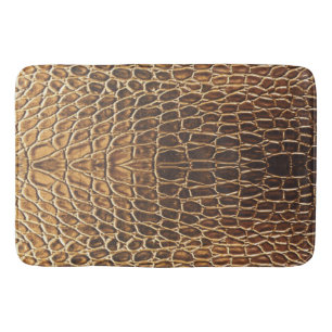 Light Brown Alligator Skin Skriv ut Badrumsmatta