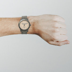 Light Brown Business Brand på Manar Watch Watch Armbandsur