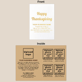 Light Brown Business Brand på Thanksgiving Folierat Kort